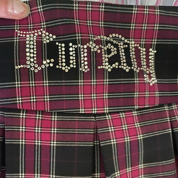 Curetty Pink Plaid Lace Up Dark Academia Skirt - Picture 5 of 8